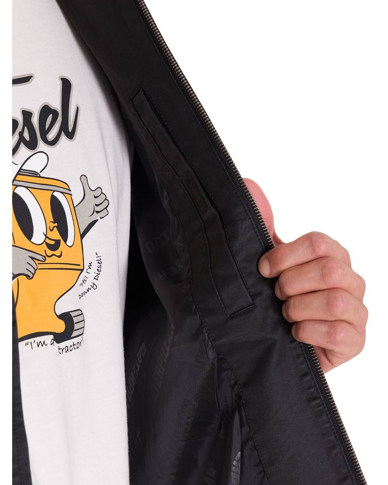 Chaqueta-Manga-Larga-Hombre-WAXED-CHORE-Negra-Cat