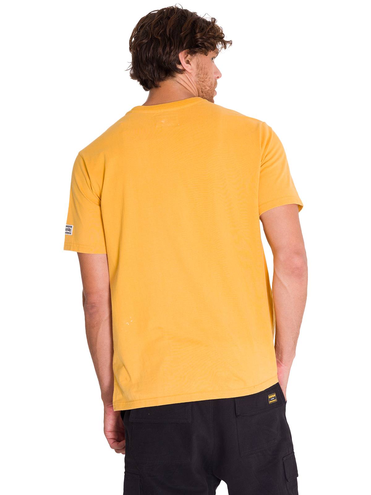 Polera Manga Corta Casual Hombre HERITAGE 1925 GRAPHIC TEE Amarilla Cat