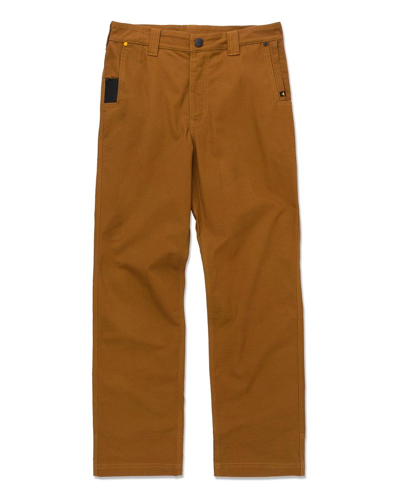 Pantalon-Tiro-Medio-Casual-Hombre-BRUSH-PANT-Cafe-Cat