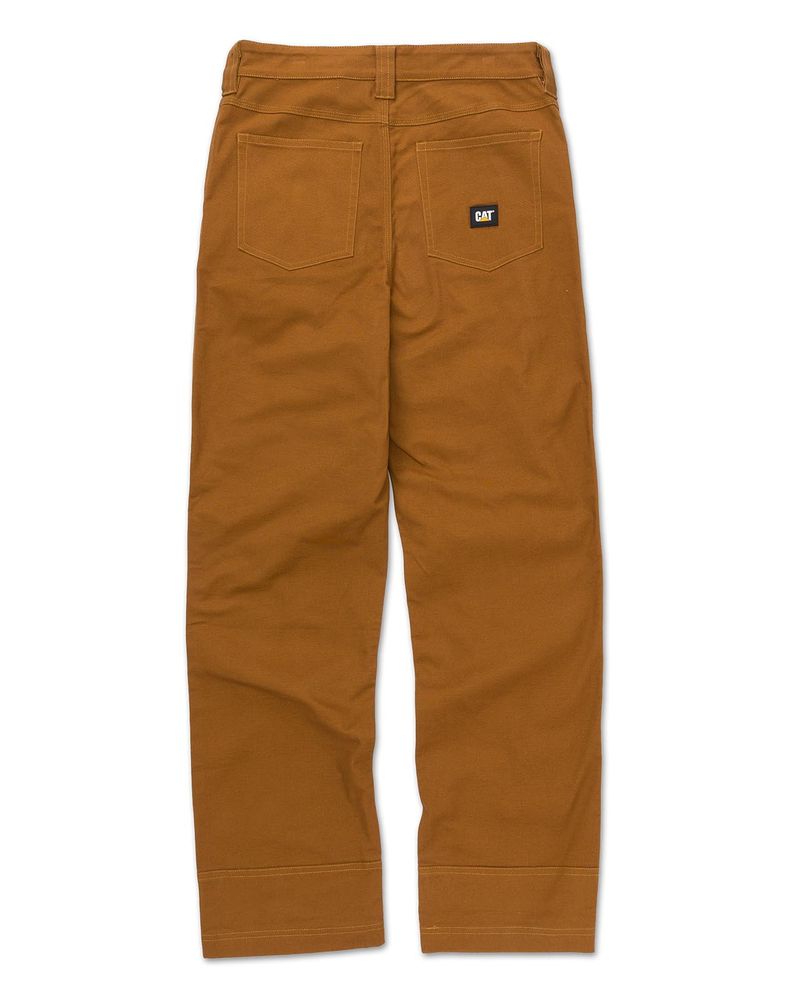 Pantalon-Tiro-Medio-Casual-Hombre-BRUSH-PANT-Cafe-Cat