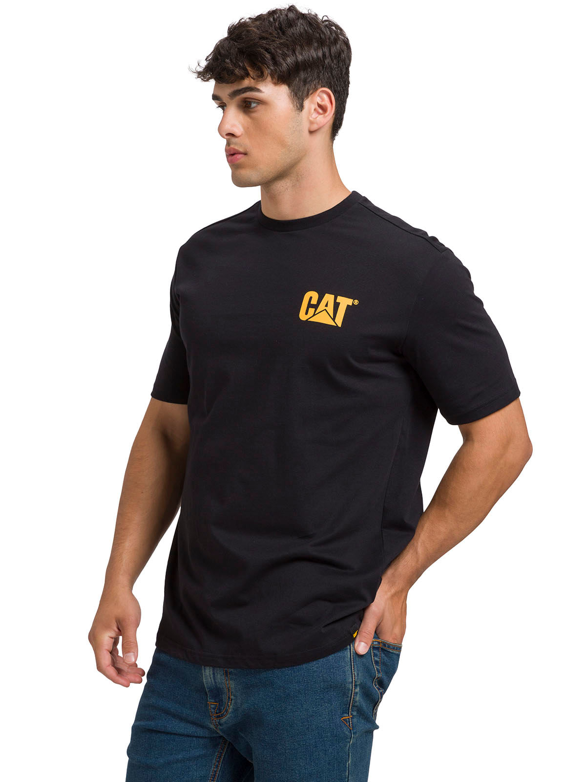 Polera Manga Corta Hombre EVERYDAY WORKWEAR GRAPHIC TEE 5 Negra Cat