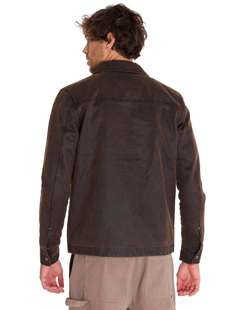 Chaqueta-Manga-Larga-Hombre-WAXED-CHORE-Cafe-Oscura-Cat