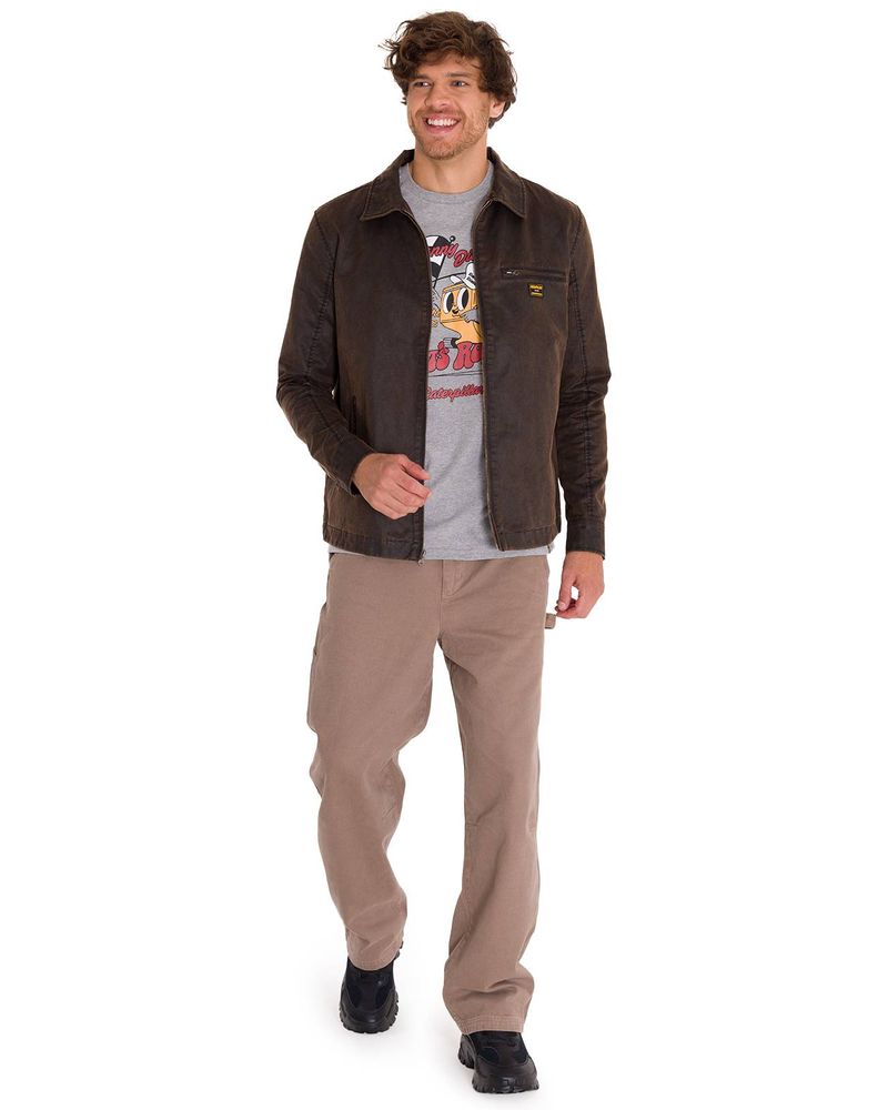 Chaqueta-Manga-Larga-Hombre-WAXED-CHORE-Cafe-Oscura-Cat