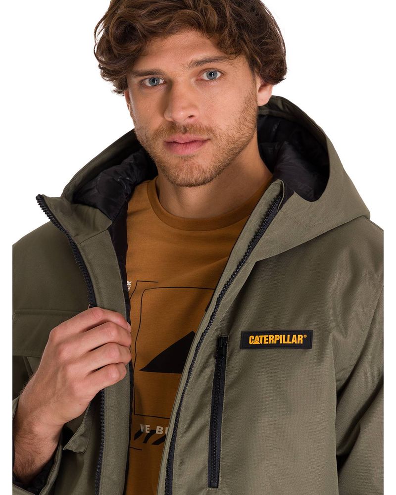 Chaqueta-Manga-Larga-Hombre-HEAVYWEIGHT-INSULATED-HOODED-WORK-JACKET-Oliva-Cat