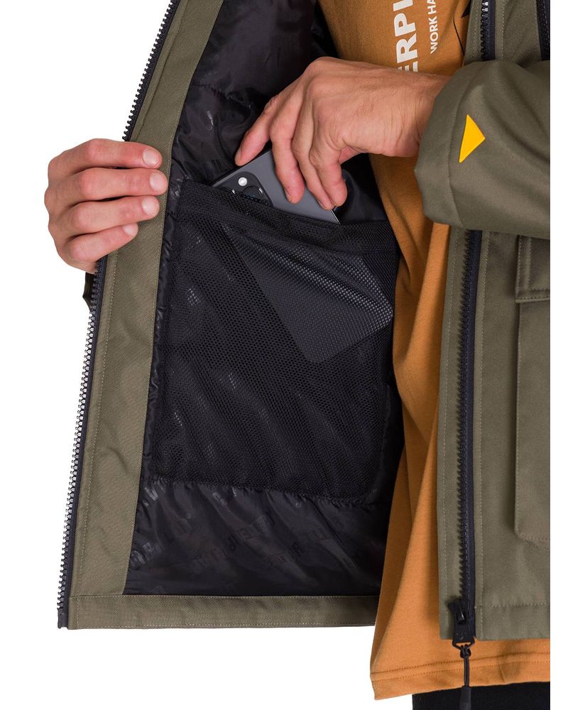 Chaqueta-Manga-Larga-Hombre-HEAVYWEIGHT-INSULATED-HOODED-WORK-JACKET-Oliva-Cat