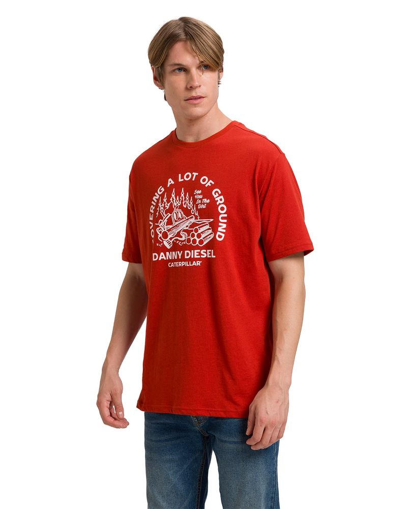 Polera-Manga-Corta-Casual-Hombre-RETRO-DANNY-DIESEL-GRAPHIC-TEE-Roja-Cat