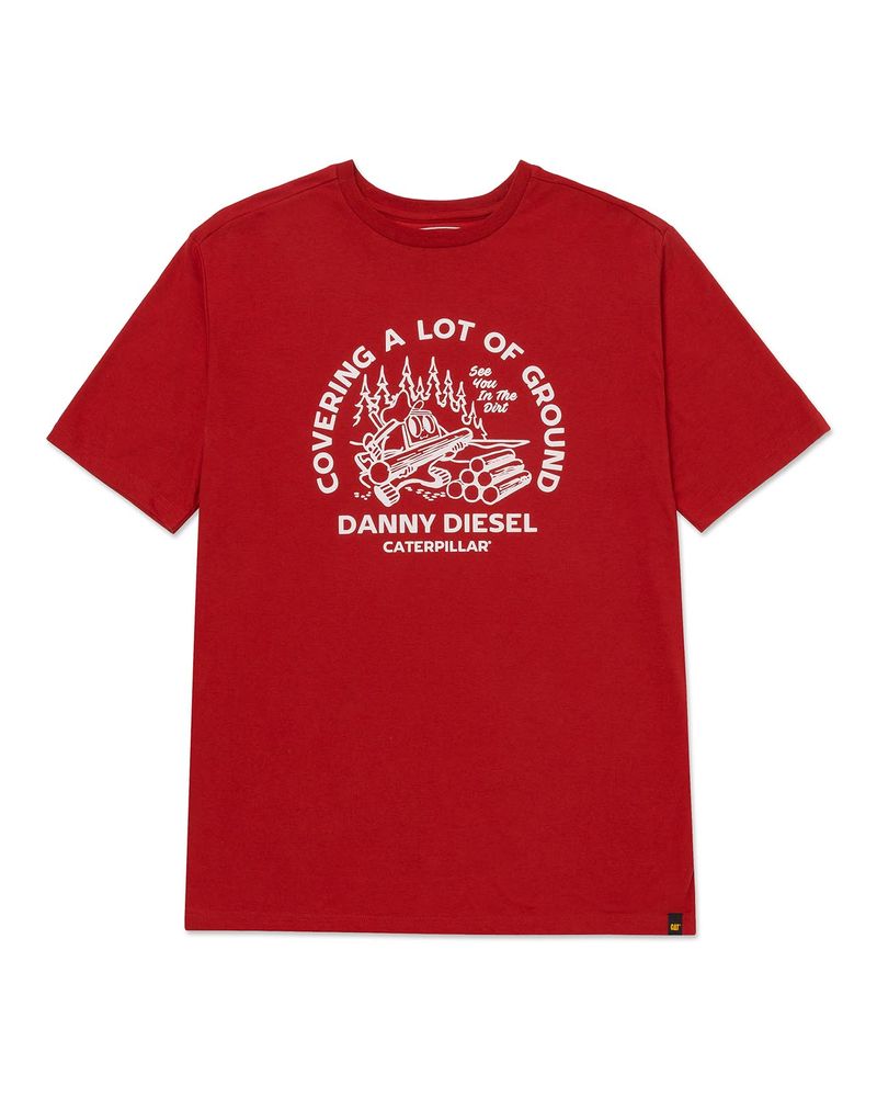 Polera-Manga-Corta-Casual-Hombre-RETRO-DANNY-DIESEL-GRAPHIC-TEE-Roja-Cat