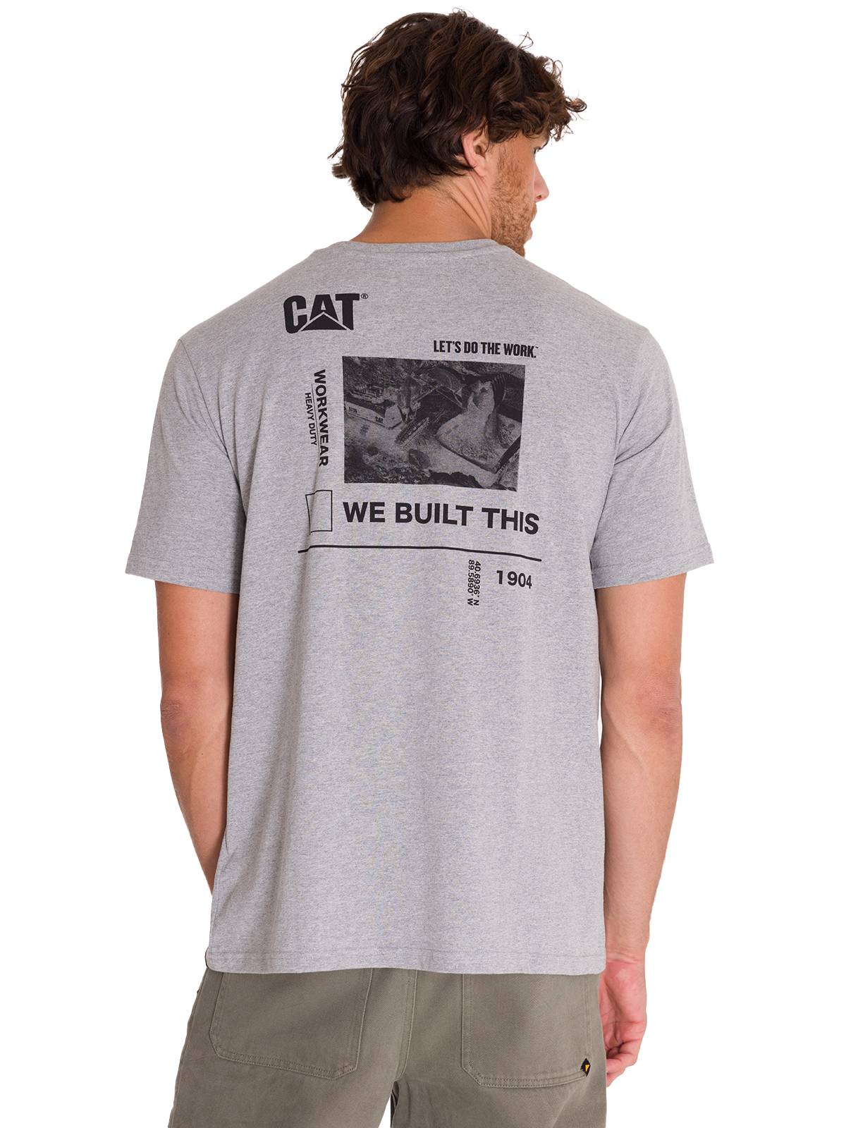 Polera Manga Corta Hombre EVERYDAY WORKWEAR GRAPHIC TEE 5 Gris Cat