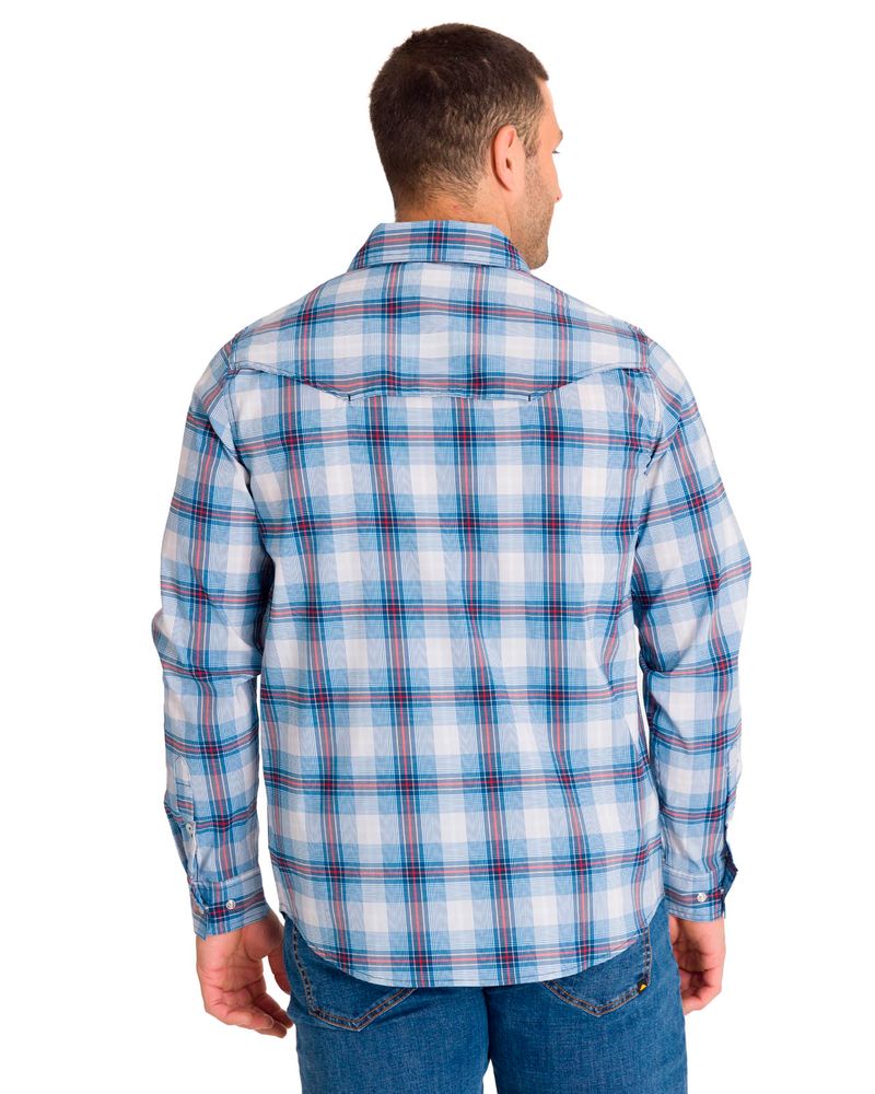 Camisa-Manga-Larga-Casual-Hombre-LIGHTWEIGHT-L-S-WESTERN-SHIRT-Celeste-Cat