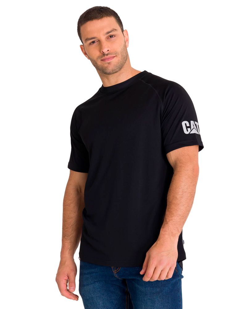 Polera-Manga-Corta-Hombre-LIGHTWEIGHT-COOLING-S-S-CREW-TEE-Negra-Cat
