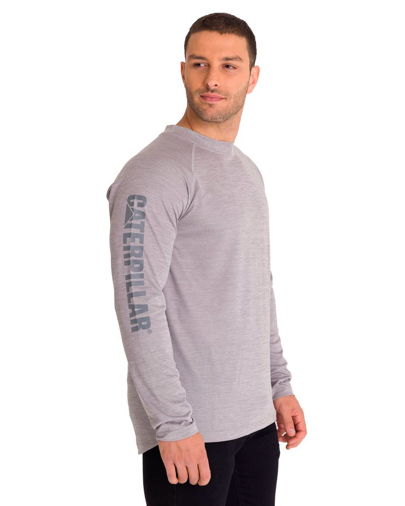Polera-Manga-Larga-Hombre-LIGHTWEIGHT-COOLING-L-S-CREW-TEE-Gris-Cat