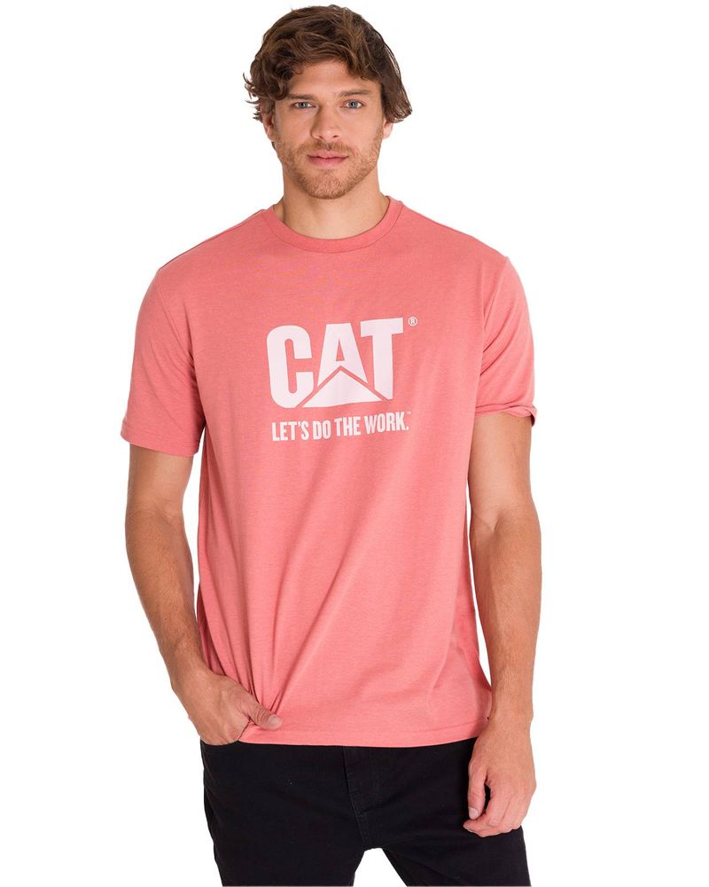 Polera-Manga-Corta-Casual-Unisex-DO-THE-WORK-GRAPHIC-TEE-Rosada-Cat