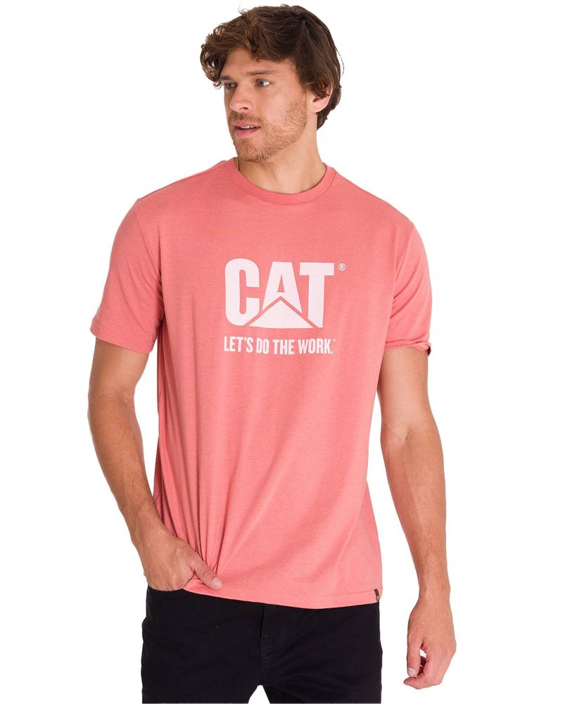 Polera-Manga-Corta-Casual-Unisex-DO-THE-WORK-GRAPHIC-TEE-Rosada-Cat