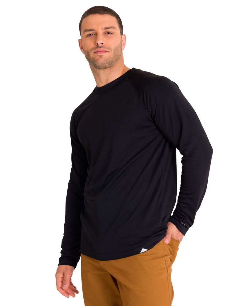 Polera-Manga-Larga-Hombre-LIGHTWEIGHT-COOLING-L-S-CREW-TEE-Negra-Cat