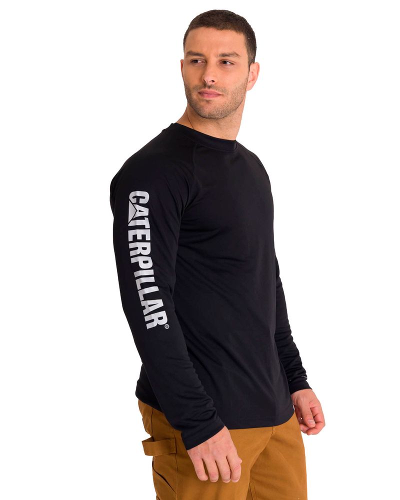 Polera-Manga-Larga-Hombre-LIGHTWEIGHT-COOLING-L-S-CREW-TEE-Negra-Cat