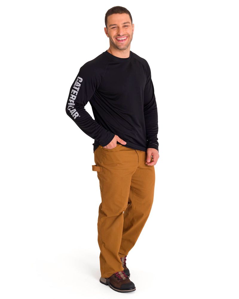 Polera-Manga-Larga-Hombre-LIGHTWEIGHT-COOLING-L-S-CREW-TEE-Negra-Cat