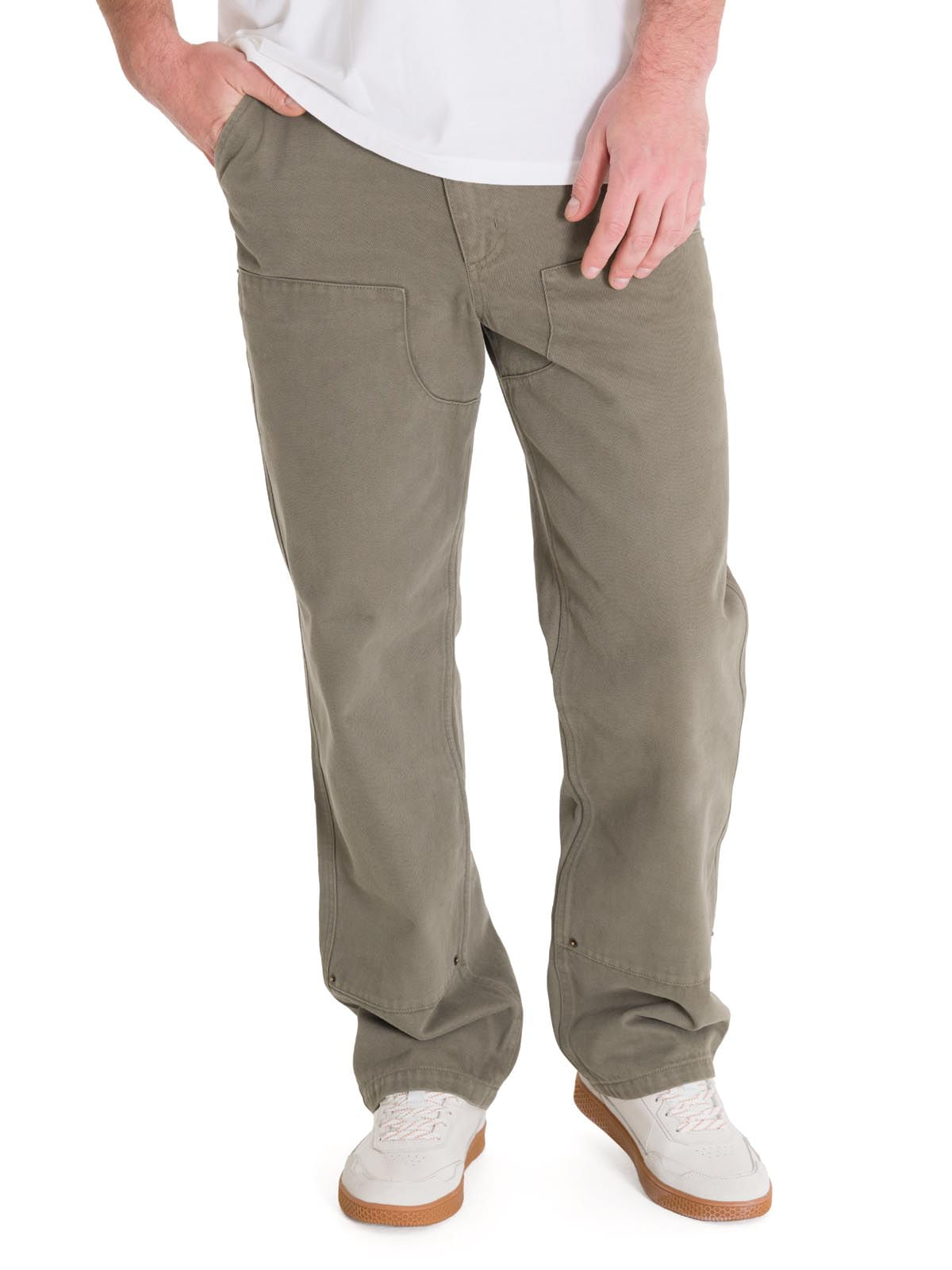 Pantalón Tiro Medio Hombre HERITAGE UNIFORM STRAIGHT DOUBLE FRONT Oliva Cat