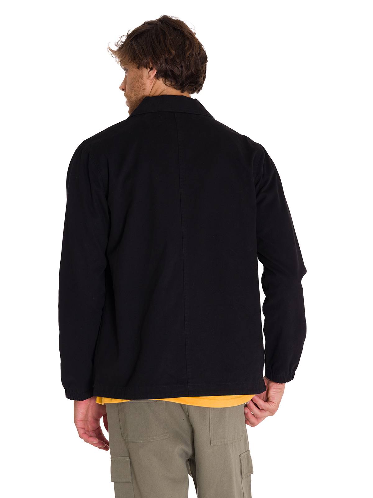 Chaqueta Manga Larga Hombre SNAP FRONT COACH Negra Cat