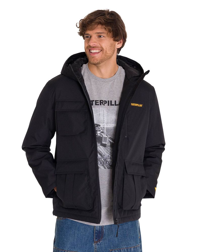 Chaqueta-Manga-Larga-Hombre-HEAVYWEIGHT-INSULATED-HOODED-WORK-JACKET-Negra-Cat