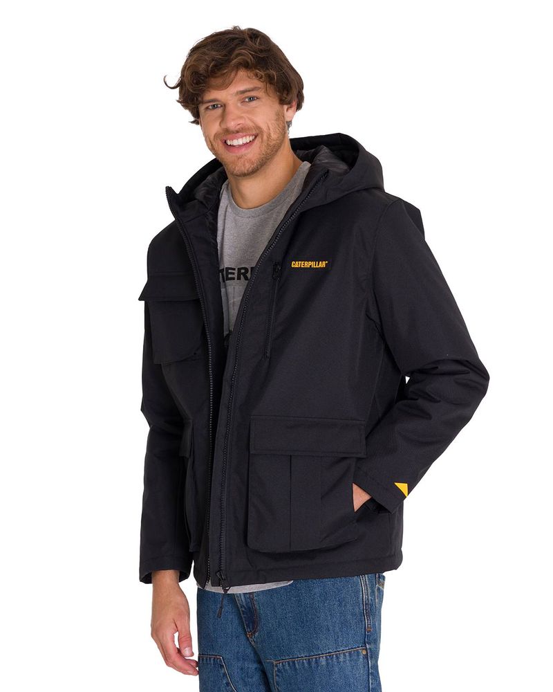 Chaqueta-Manga-Larga-Hombre-HEAVYWEIGHT-INSULATED-HOODED-WORK-JACKET-Negra-Cat