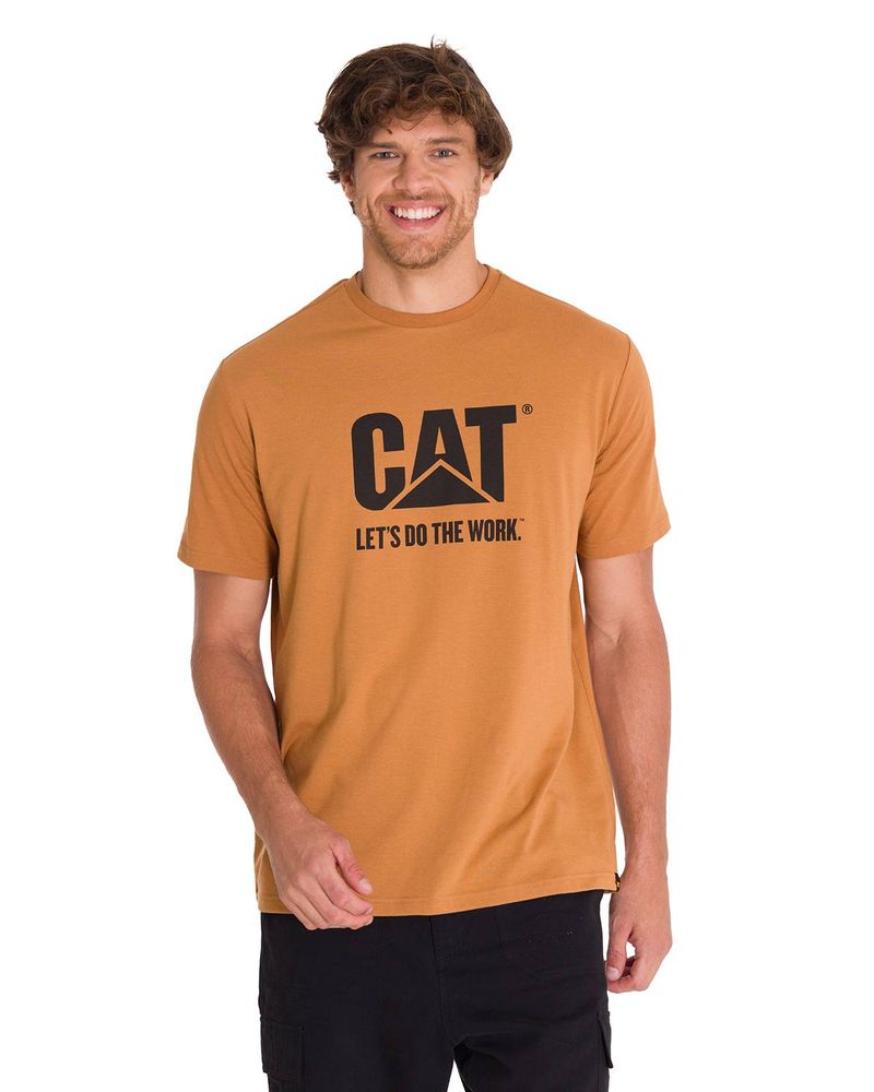 Polera-Manga-Corta-Unisex-Hombre-DO-THE-WORK-GRAPHIC-TEE-Cafe-Cat