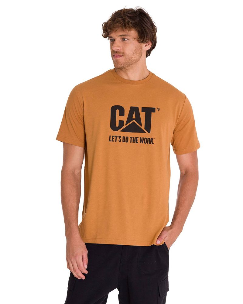 Polera-Manga-Corta-Unisex-Hombre-DO-THE-WORK-GRAPHIC-TEE-Cafe-Cat