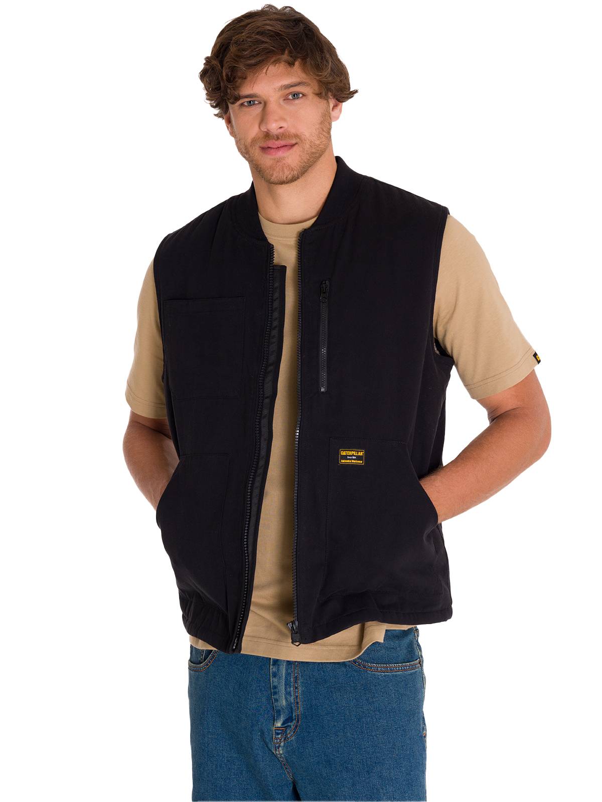 Chaqueta Sin Mangas Hombre UTILITY SHERPA LINED VEST Negra Cat