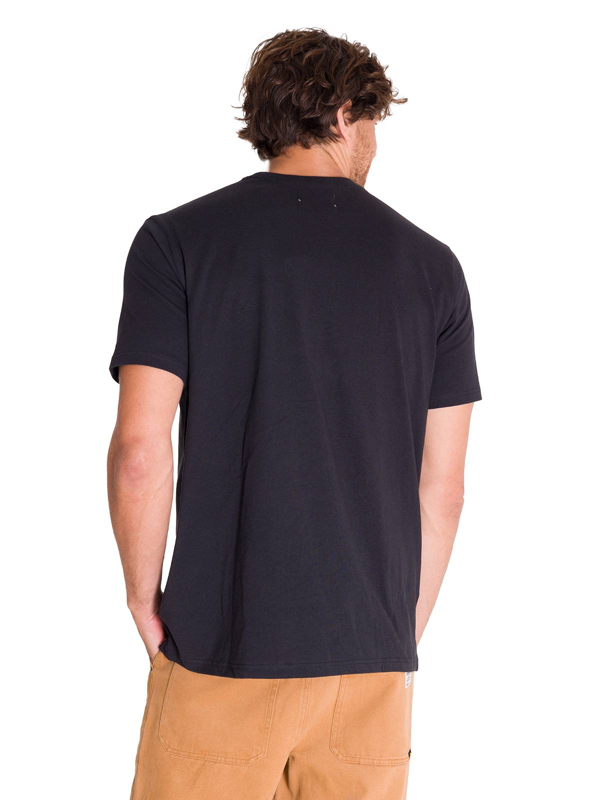 Polera Manga Corta Casual Hombre CENTENNIAL 100 YEARS PREMIUM GRAPHIC TEE Negra Cat