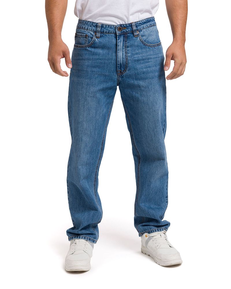 Jeans-Recto-Hombre-Rigid-Denim-Straight-Azul-Cat