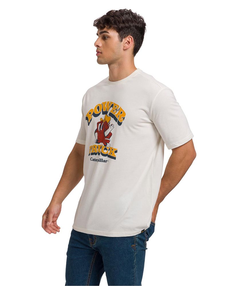 Polera-Manga-Corta-Casual-Hombre-RETRO-DANNY-DIESEL-GRAPHIC-TEE-Blanca-Cat
