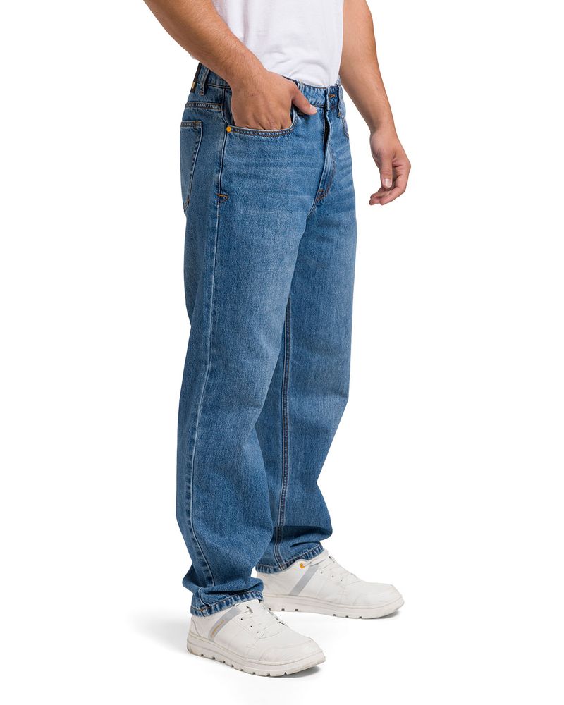 Jeans-Recto-Hombre-Rigid-Denim-Straight-Azul-Cat