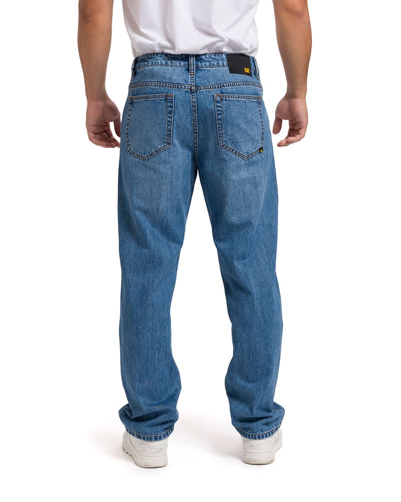 Jeans-Recto-Hombre-Rigid-Denim-Straight-Azul-Cat