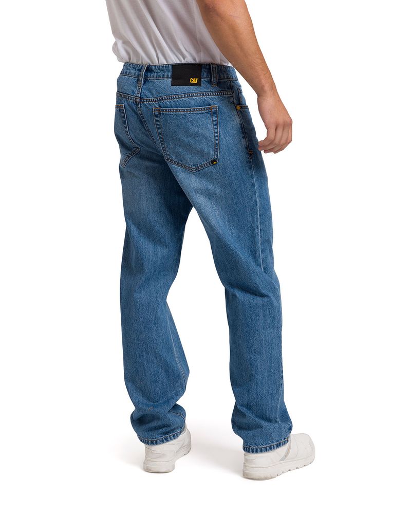 Jeans-Recto-Hombre-Rigid-Denim-Straight-Azul-Cat