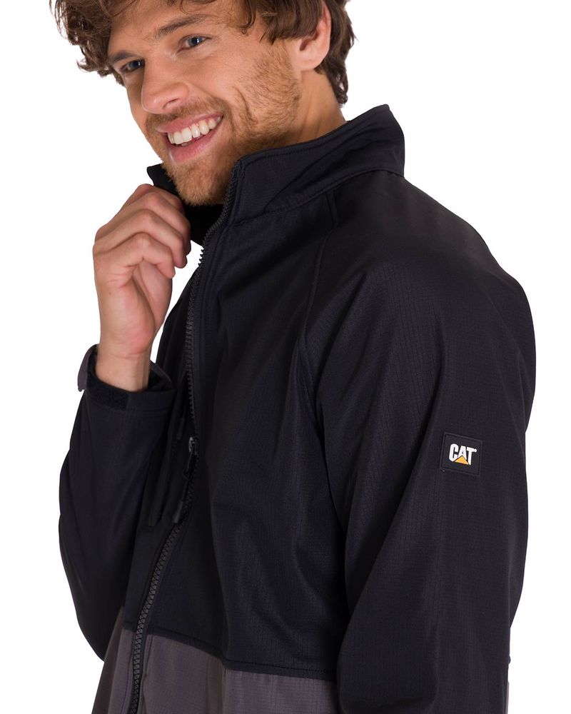 Chaqueta-Manga-Larga-Hombre-Ripstop-Softshell-Gris-Cat