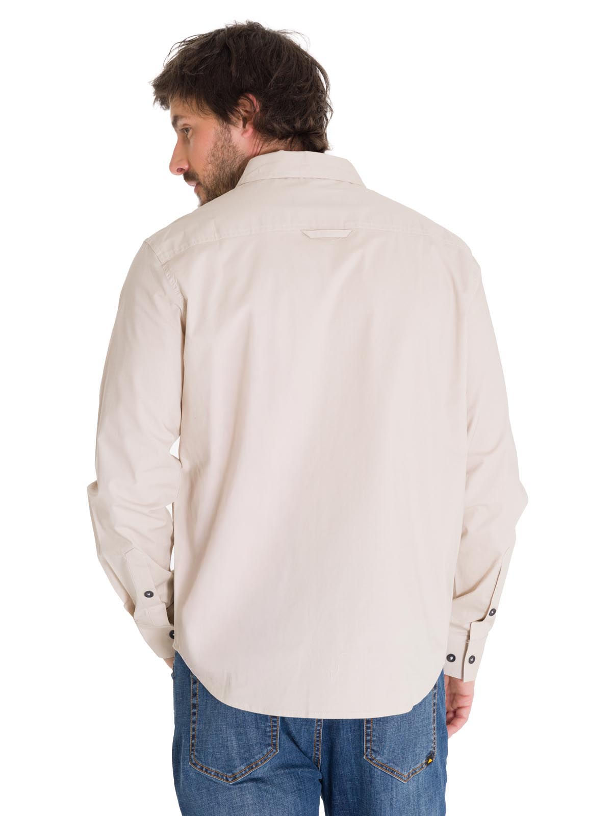 Camisa Manga Larga Hombre Utility L/S Beige Cat