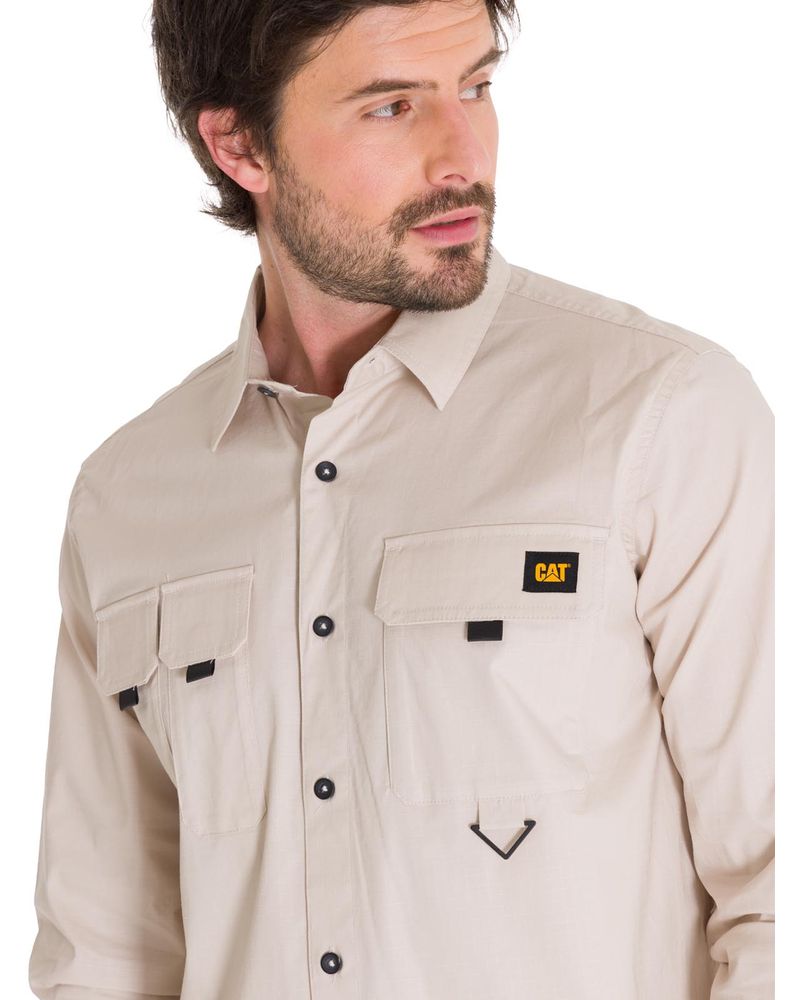 Camisa-Manga-Larga-Hombre-Utility-L-S-Beige-Cat
