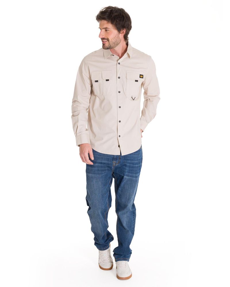 Camisa-Manga-Larga-Hombre-Utility-L-S-Beige-Cat