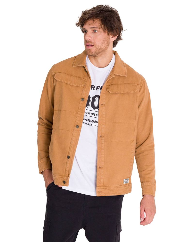 Chaqueta-Manga-Larga-Hombre-Heritage-Uniform-Twill-Shirt-Caramelo-Cat