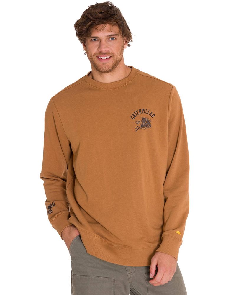 Poleron-Manga-Larga-Hombre-Graphic-French-Terry-Crewneck-Caramelo-Cat