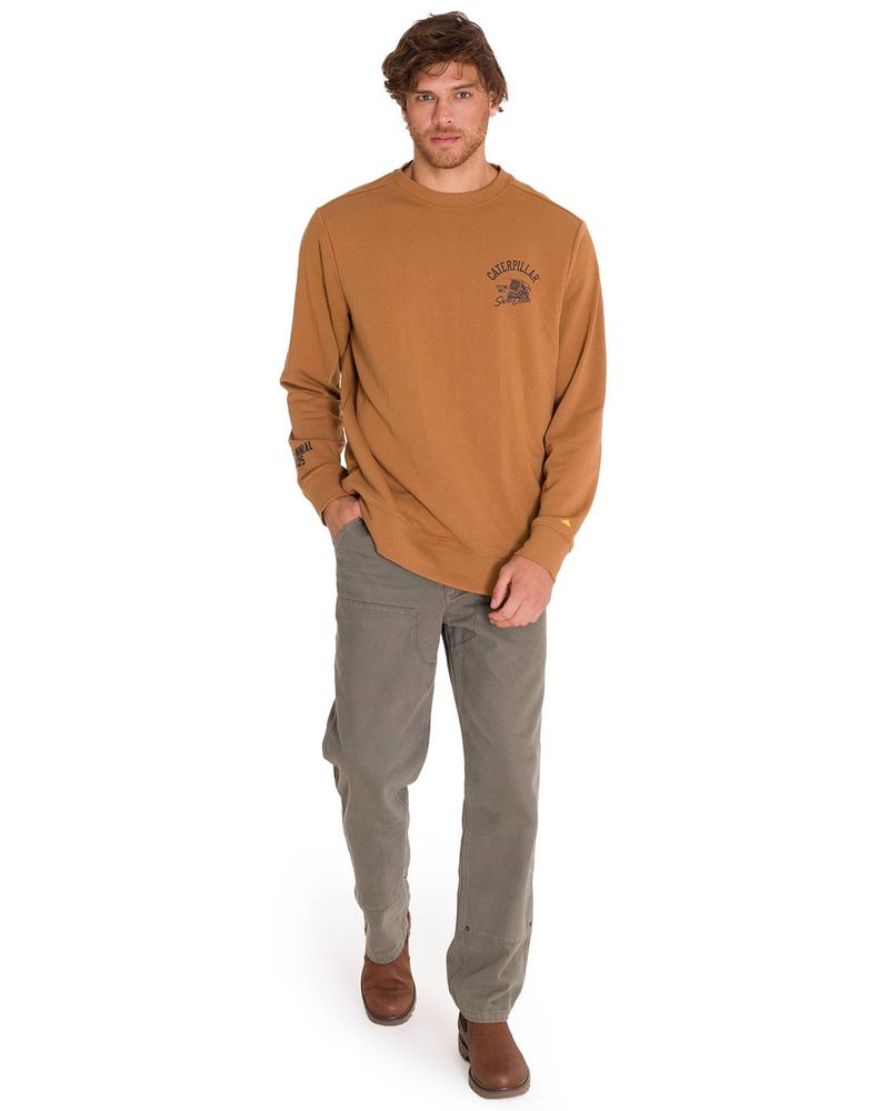Poleron-Manga-Larga-Hombre-Graphic-French-Terry-Crewneck-Caramelo-Cat