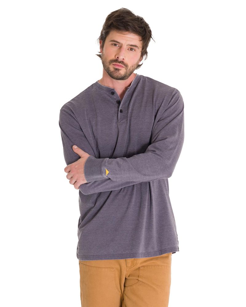 Polera-Manga-Larga-Hombre-Burnout-L-S-Henley-Gris-Oscuro-Cat