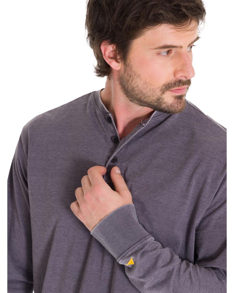 Polera-Manga-Larga-Hombre-Burnout-L-S-Henley-Gris-Oscuro-Cat