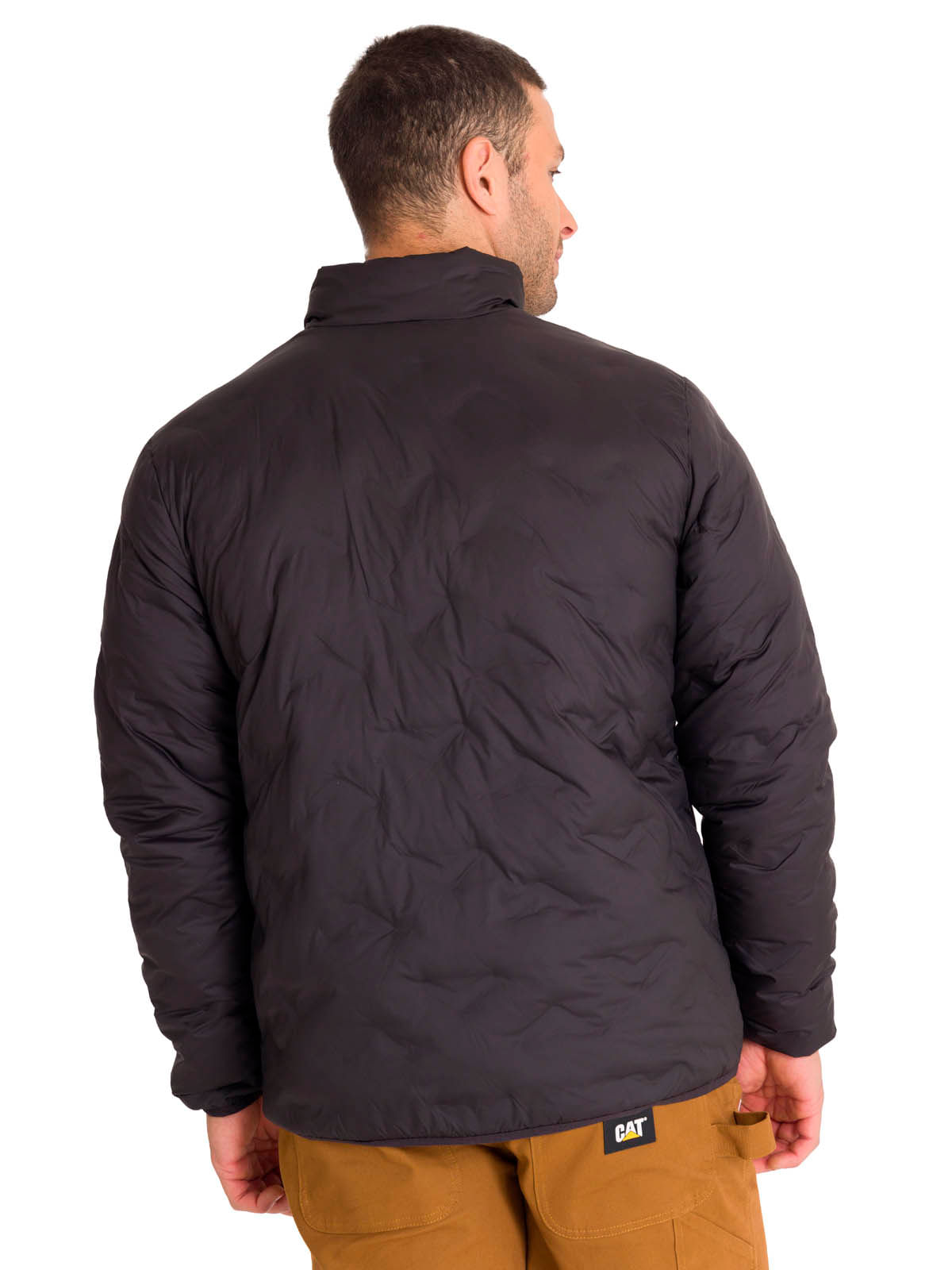 Parka Manga Larga Hombre Bonded Medium Weight Insulated Negra Cat