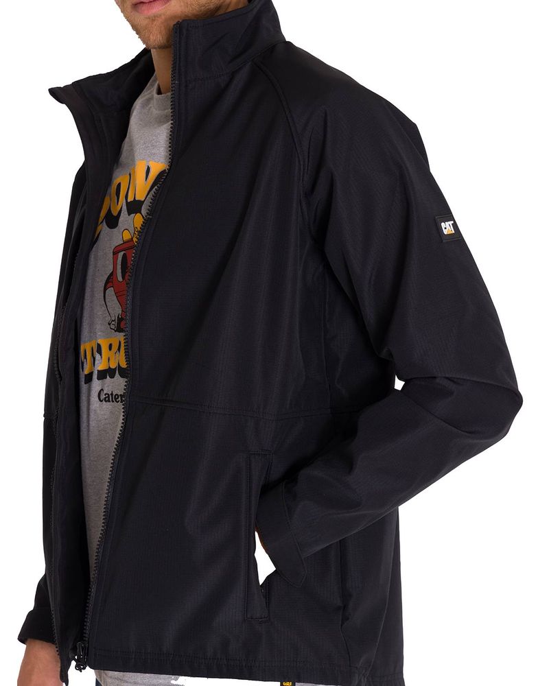 Chaqueta-Manga-Larga-Hombre-Ripstop-Softshell-Negra-Cat