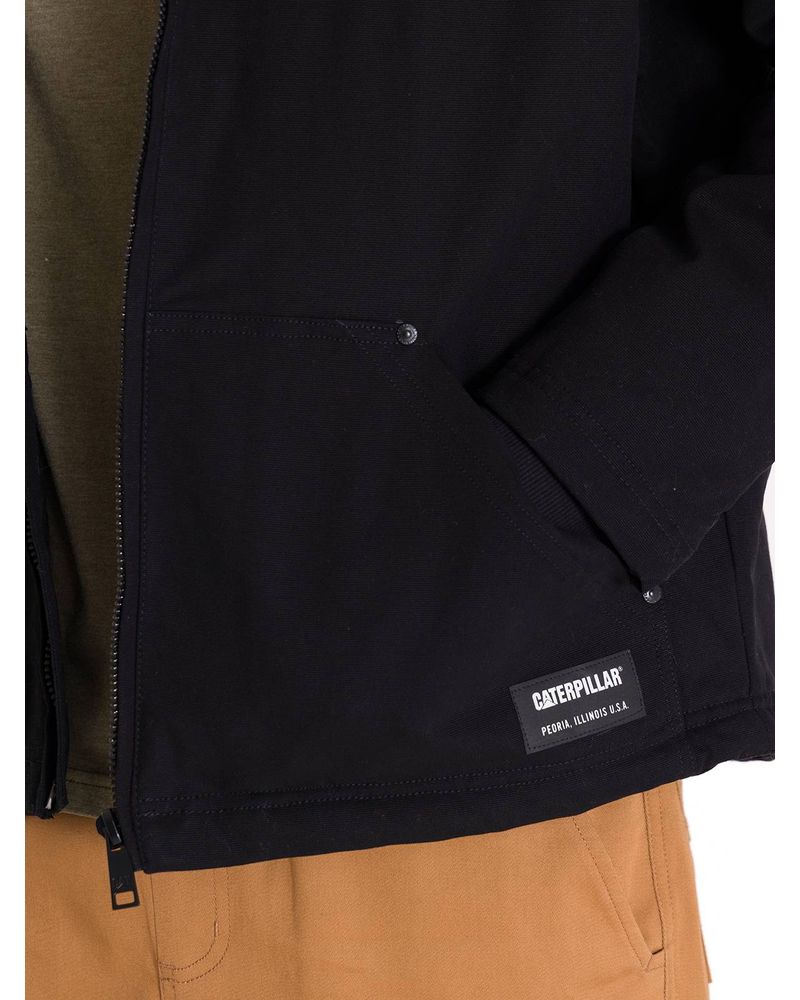 Chaqueta-Manga-Larga-Hombre-Hooded-Sherpa-Lined-Negra-Cat