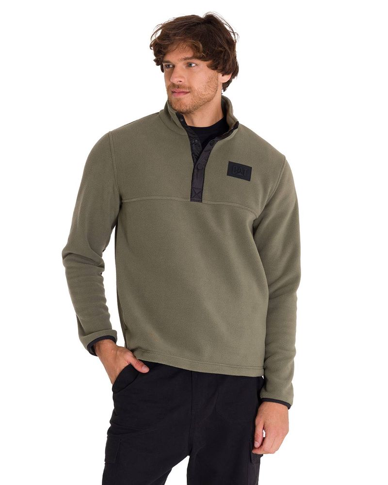 Polar-Manga-Larga-Hombre-Fleece-Half-Snap-Oliva-Cat