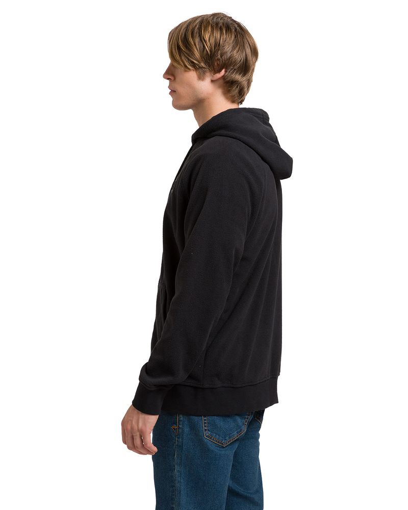 Polar-Manga-Larga-Unisex-Microfleece-Full-Zip-Hoodie-Negro-Cat