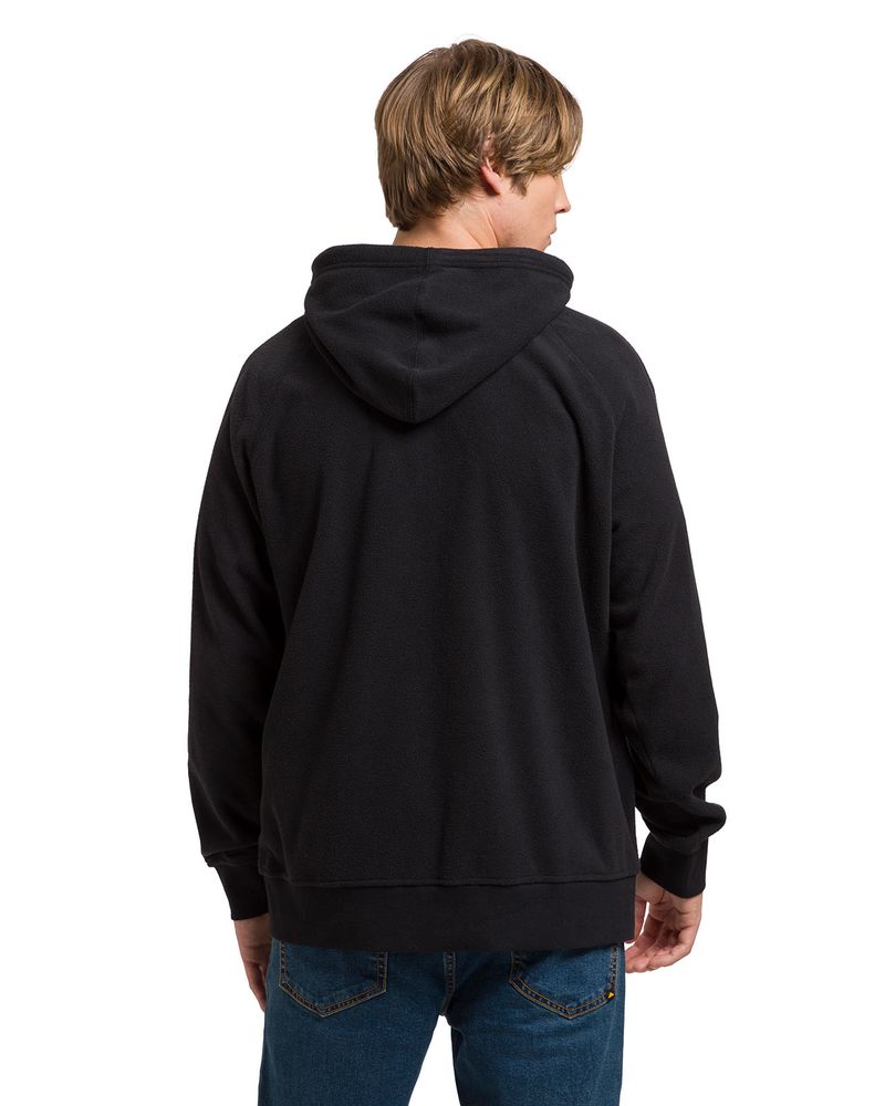 Polar-Manga-Larga-Unisex-Microfleece-Full-Zip-Hoodie-Negro-Cat