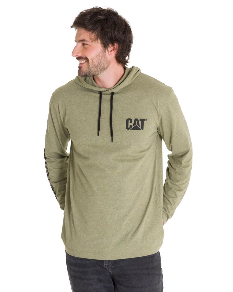 Poleron-Manga-Larga-Casual-Hombre-UPF-HOODED-BANNER-L-S-TEE-Oliva-Cat