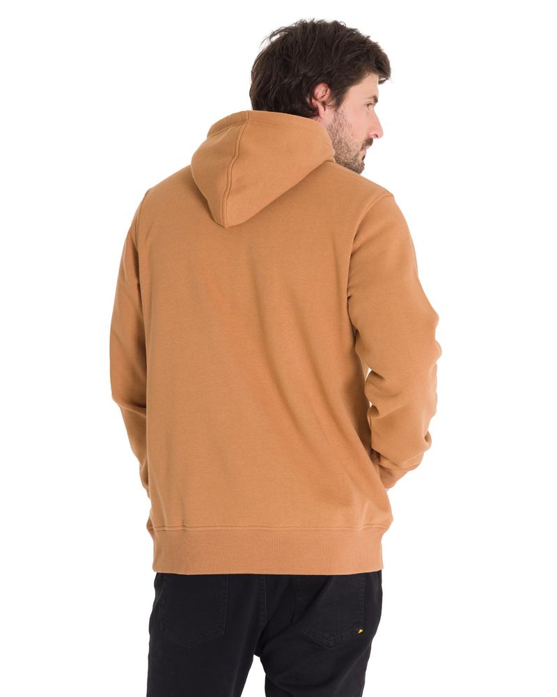 Poleron-Manga-Larga-Unisex-Fleece-Cat-Logo-Pullover-Hoodie-Caramelo-Cat
